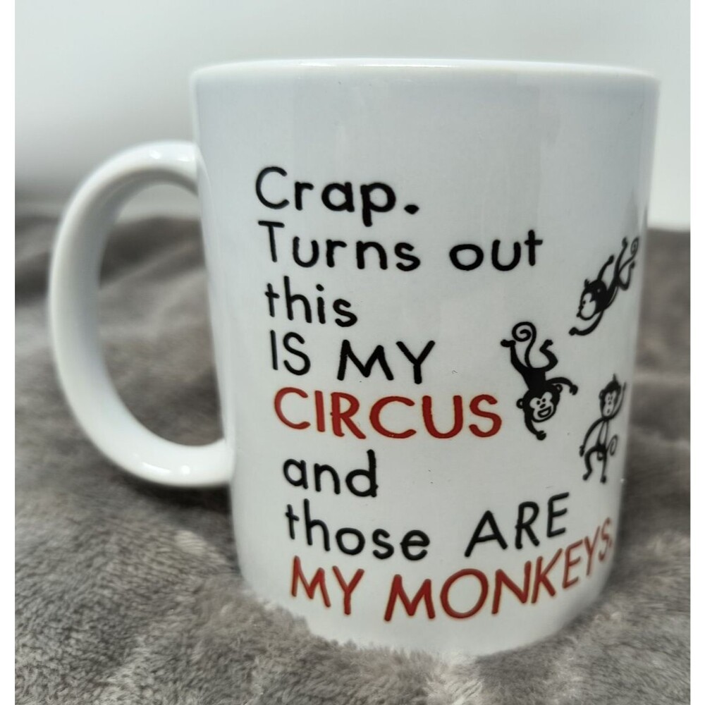 Circus Monkeys Mom Dad Teacher Coffee Mug Tea Mug Funny‎ Gift Birthday Novelty